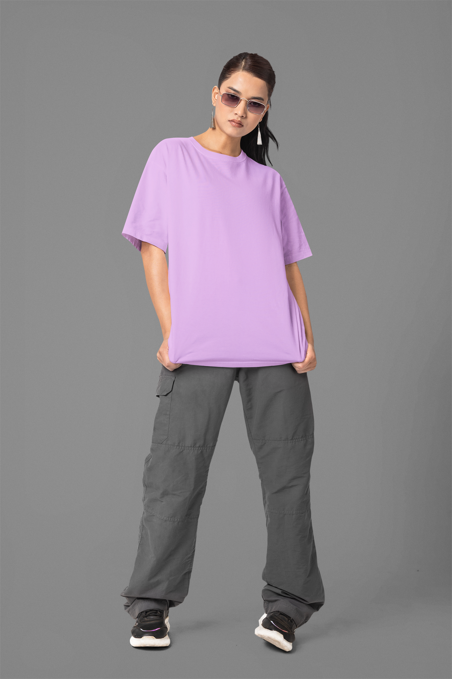 Oversized Solids : Lilac T-shirt