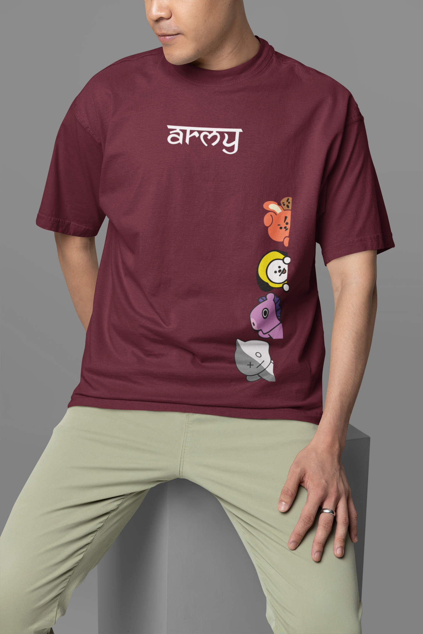Printed T-shirt Oversized : Army