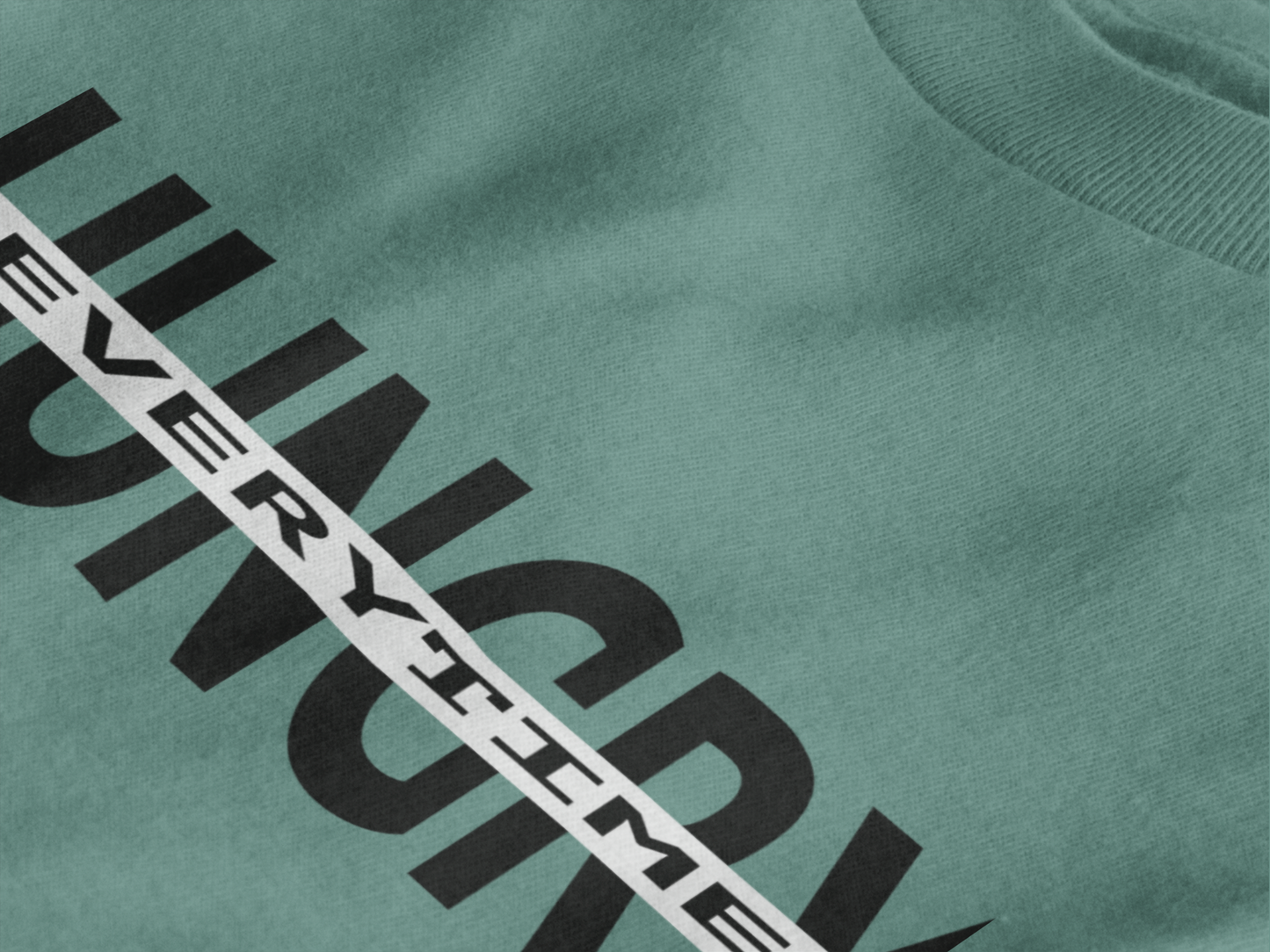 Printed T-shirt Oversized : Hungry Everytime