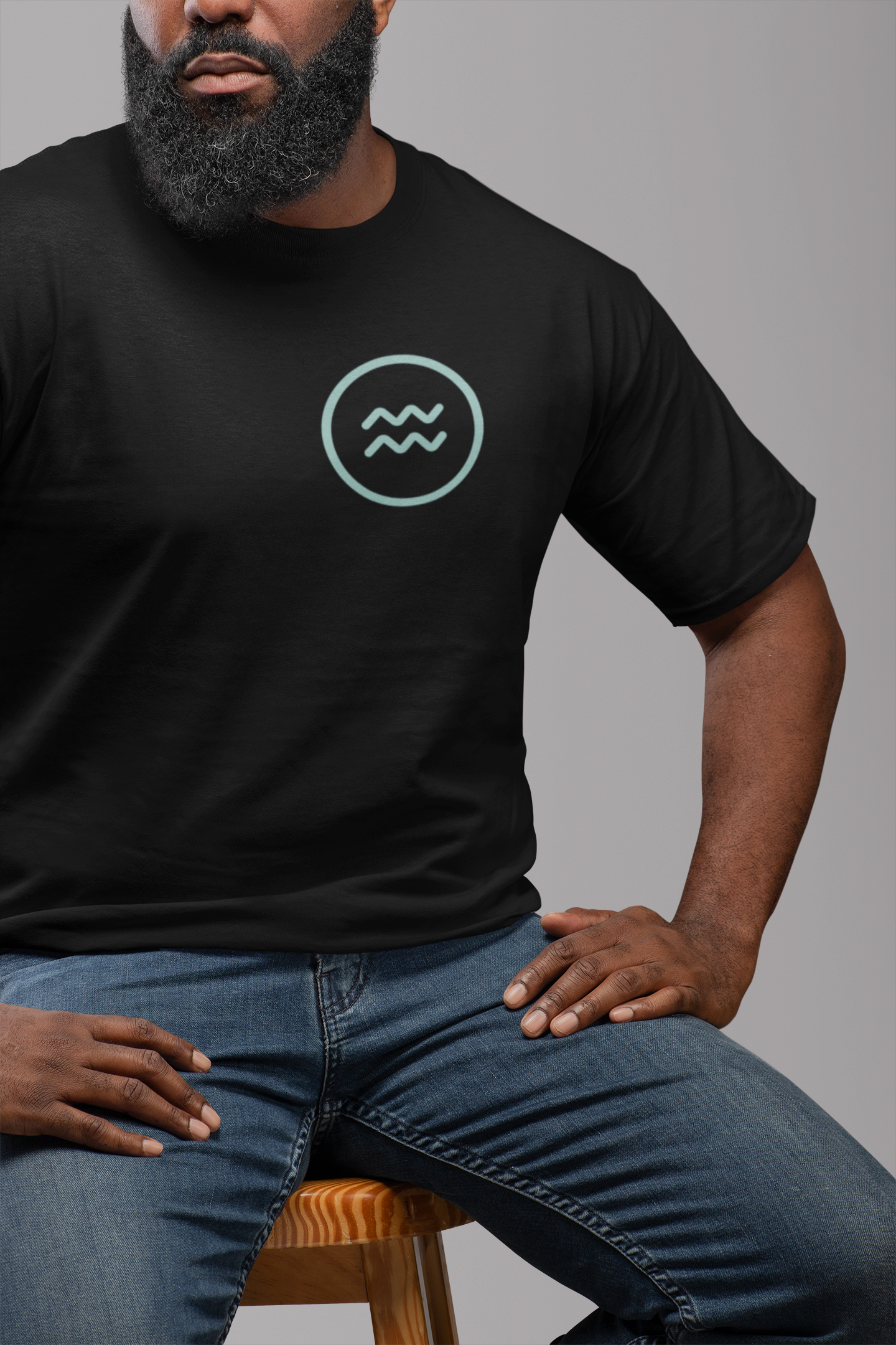 Printed T-shirt Regular : Zodiac Aquarius