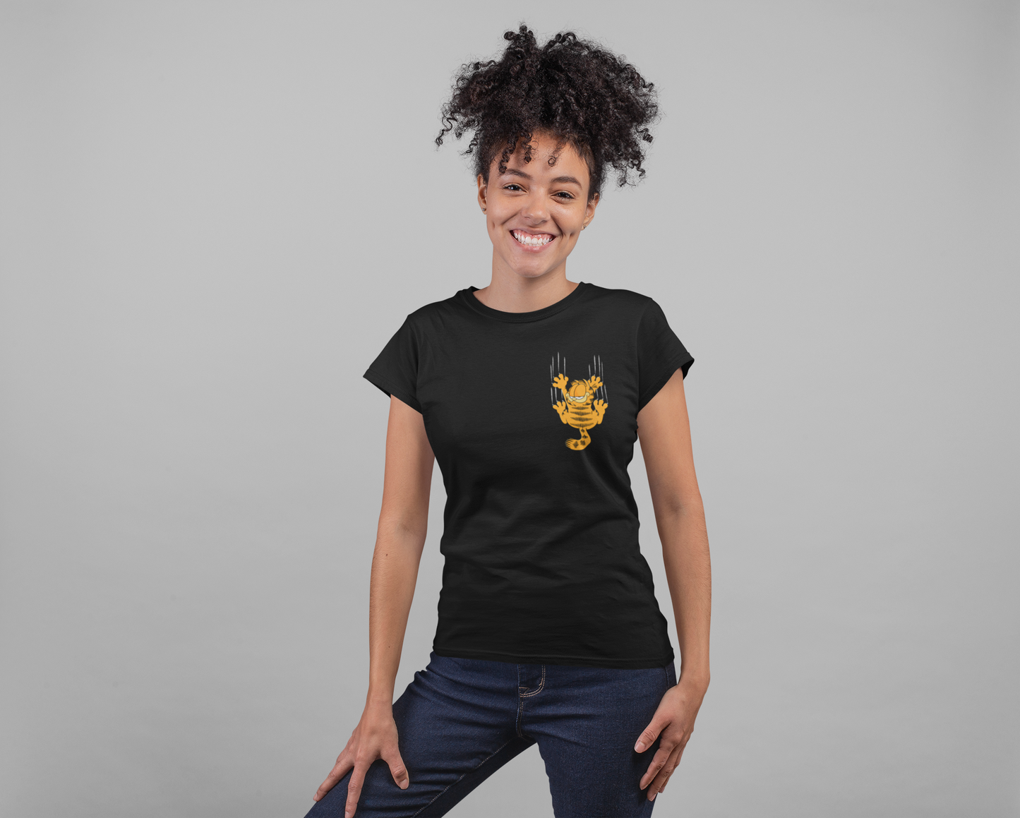 Printed T-shirt Regular : Garfield Pocket