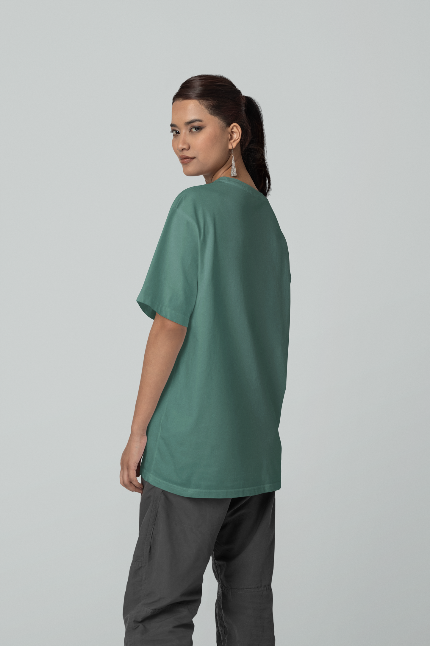 Oversized Solids : Dark Green T-shirt