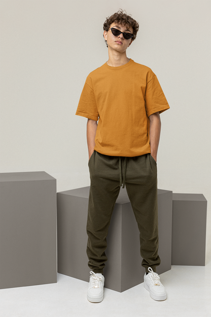 Oversized Solids : Brown T-shirt