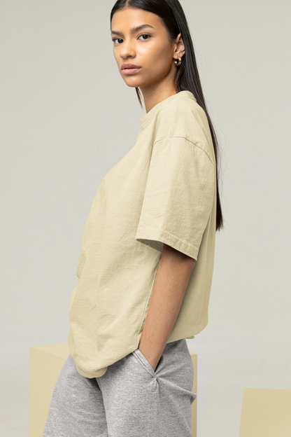 oversized-solid-beige-tshirt