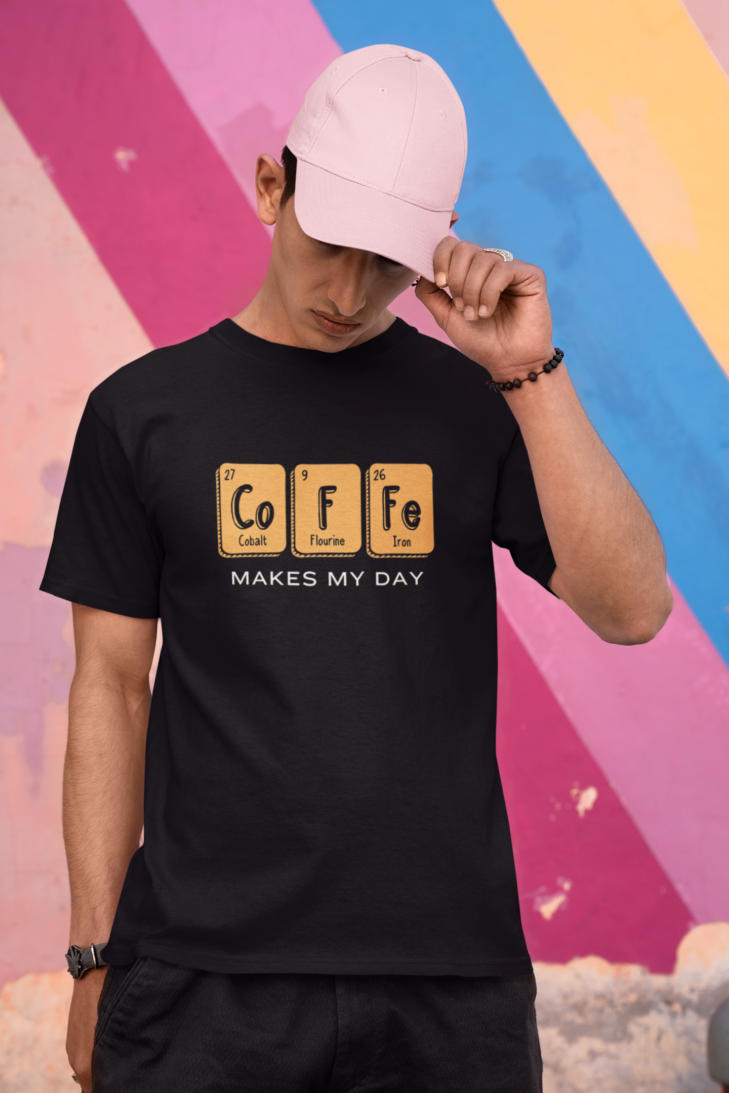 Printed T-shirt Regular : Coffee Periodic Table