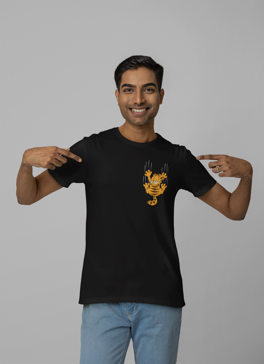 Printed T-shirt Regular : Garfield Pocket