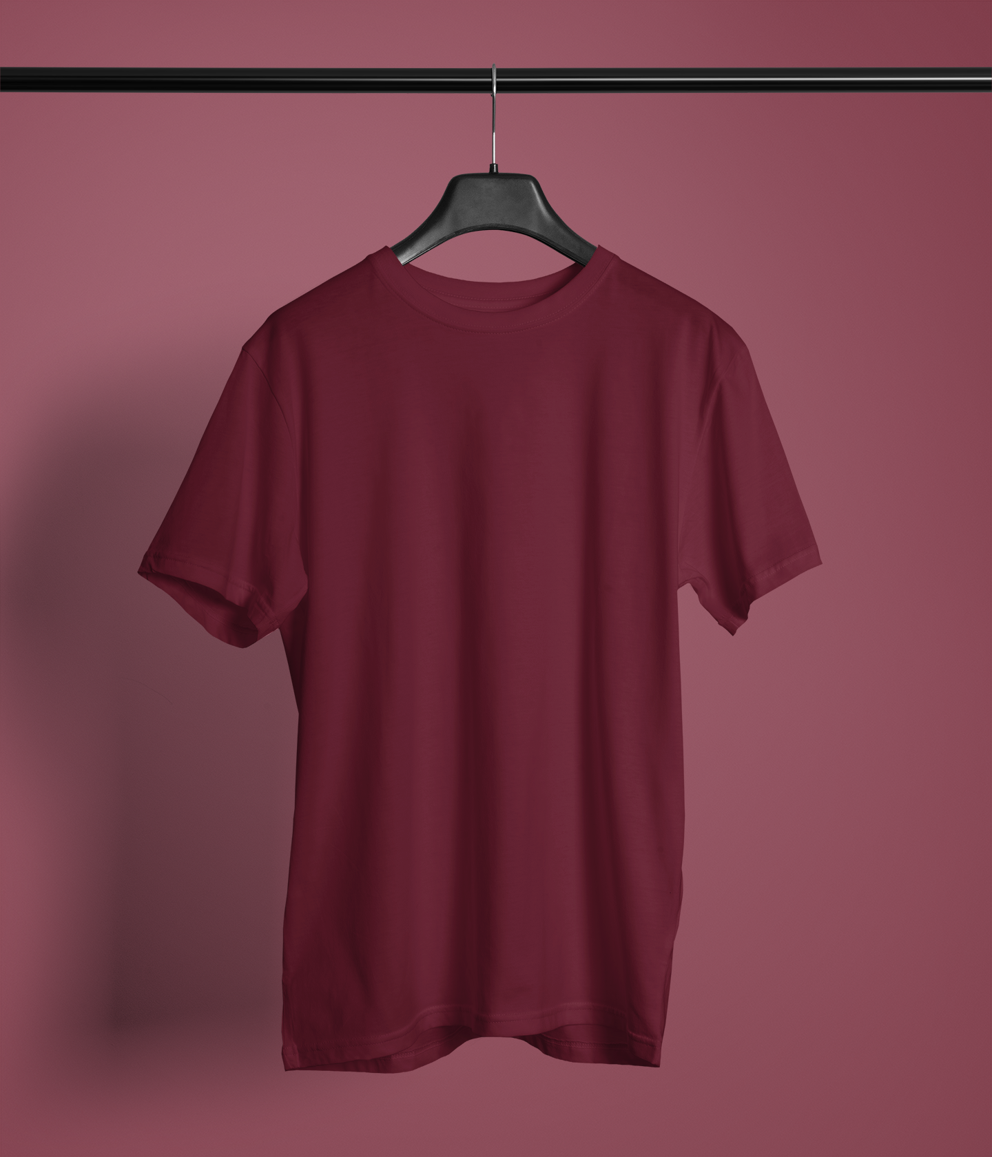 Oversized Solids : Maroon T-shirt