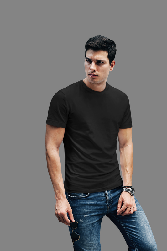 Solids : Black T-shirt