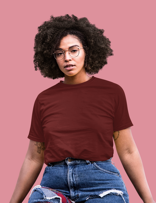 Solids : Maroon T-shirt